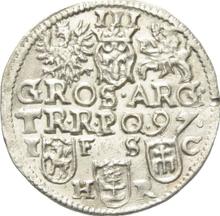 Трояк (3 гроша) 1597  IF SC HR  "Быдгощский монетный двор"
