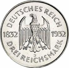3 Reichsmark 1932 J   "Goethe"