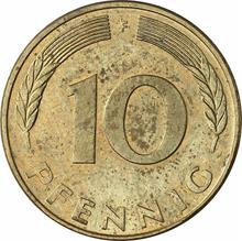 10 Pfennige 1989 F  