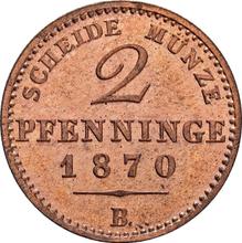 2 пфеннига 1870 B  
