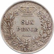 6 peniques 1836   