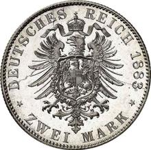 2 марки 1883 F   "Вюртемберг"