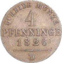 4 Pfennige 1826 D  