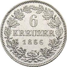 6 Kreuzer 1866   
