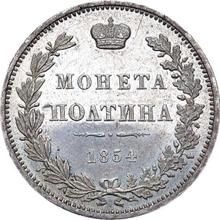 Poltina 1854 MW   "Warsaw Mint"