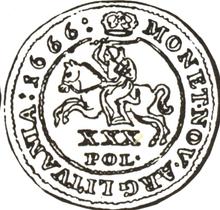 1 Zloty (30 Groszy) 1666    "Lithuania" (Pattern)