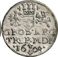 Трояк (3 гроша) 1608    "Литва"