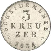3 kreuzers 1834   