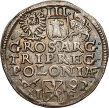 3 Groszy (Trojak) 1592  IF  "Poznań Mint"