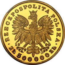 500000 Zlotych 1990    "Józef Piłsudski"