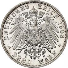 3 marcos 1908 D   "Bavaria"