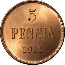 5 Penniä 1911   