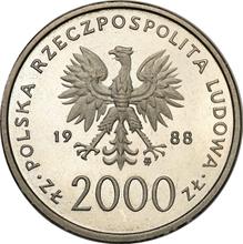 2000 złotych 1988 MW  ET "Jan Paweł II - X lat pontyfikatu" (PRÓBA)