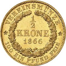 1/2 Krone 1866  B 