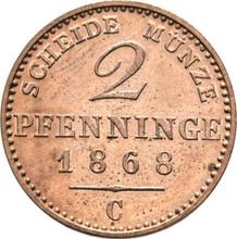 2 fenigi 1868 C  