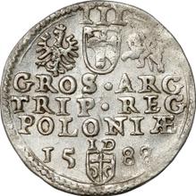 Трояк (3 гроша) 1588  ID  "Олькушский монетный двор"