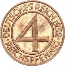 4 Reichspfennigs 1932 E  