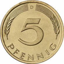 5 Pfennige 1972 D  