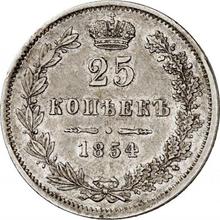 25 Kopeks 1854 MW   "Warsaw Mint"