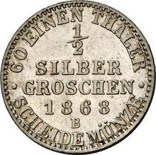 Medio Silber Groschen 1868 B  