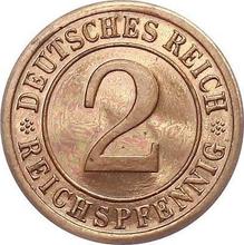 2 Reichspfennigs 1925 F  
