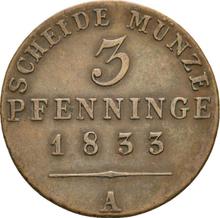 3 Pfennige 1833 A  