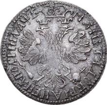 Poltina (1/2 Rubel) ҂АΨE (1705)    "Porträt von F. Alexeev"