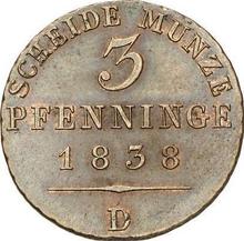 3 Pfennig 1838 D  