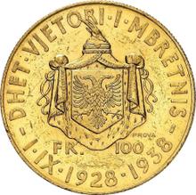 100 franga ari 1938 R   "Reinado" (Pruebas)