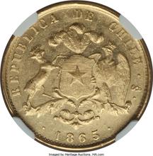 5 peso 1865 So  