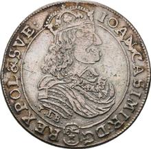 Орт (18 грошей) 1668  TLB  "Прямой герб"