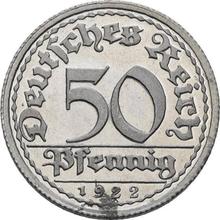 50 пфеннигов 1922 G  