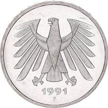 5 марок 1991 F  