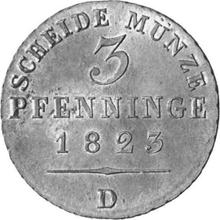 3 Pfennige 1823 D  
