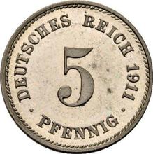 5 fenigów 1911 G  