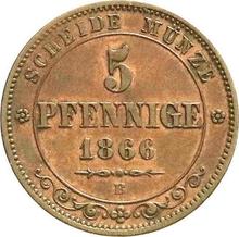5 fenigów 1866  B 