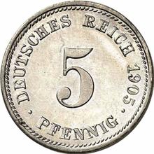 5 fenigów 1905 D  
