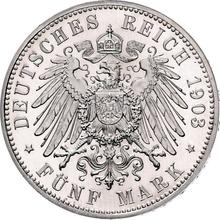 5 marcos 1903 E   "Sajonia"