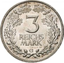 3 Reichsmark 1925 G   "Rheinlande"