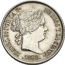 20 centimos de escudo 1868   