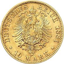 10 marcos 1881 G   "Baden"