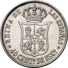 40 céntimos de escudo 1868   