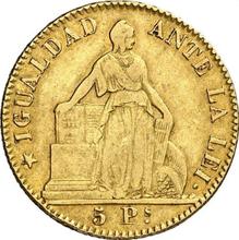 5 Pesos 1852 So  