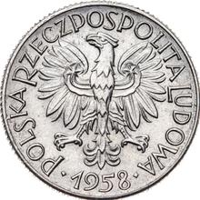 1 Zloty 1958    "1 im Kreis" (Probe)