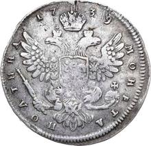 Poltina (1/2 rublo) 1739    "Tipo Moscú"