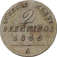 2 pfennige 1835 A  