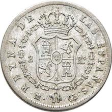 2 reales 1842 M CL 