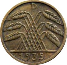 5 Reichspfennig 1935 D  