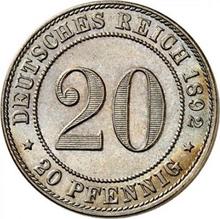 20 Pfennige 1892 J  