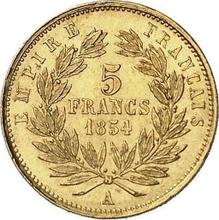 5 francos 1854 A   "Diametro pequeño"